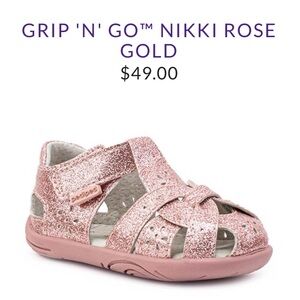 Pediped nikki glitter sandals us girl toddler 6-6.5 brand new